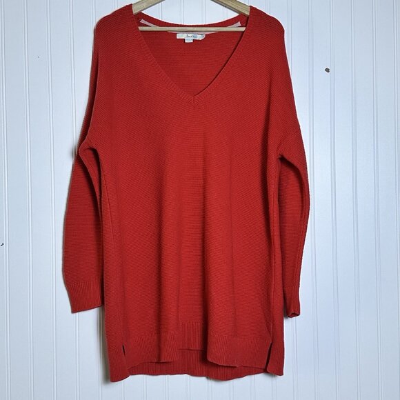 Boden Clare V-Neck Sweater Jumper Pullover Cotton Wool size L Relax Fit Casual - Picture 4 of 13